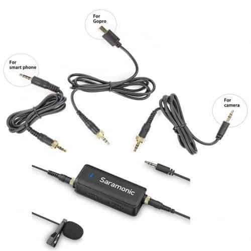 Saramonic LAVMic lavalierový mikrofón s adaptérom pre smartfóny, DSLR a GoPro