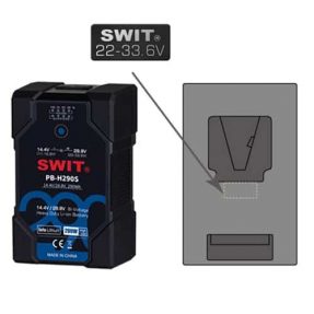 SWIT PB-H290S Bi-voltage 14,4V / 28,8V V-mount batéria pre ARRI ALEXA