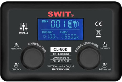 SWIT CL-60D 60W štúdiové SMD LED panelové svetlo s DMX ovládaním