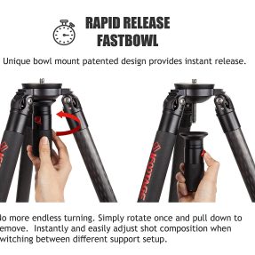 iFootage Gazelle Fastbowl Tripod TC7, statívove nohy z uhlíkových vlakien