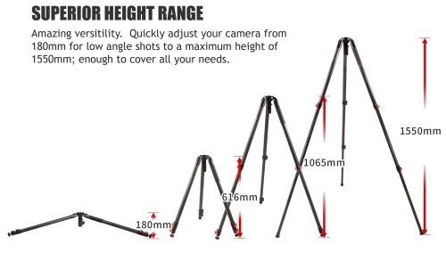 iFootage Gazelle Fastbowl Tripod TC7, statívove nohy z uhlíkových vlakien