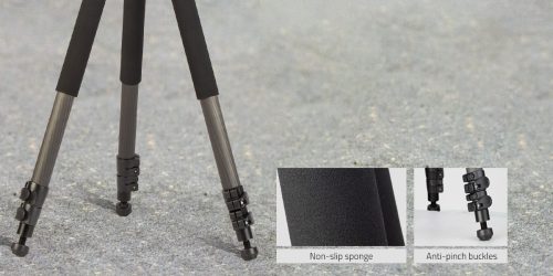 Swit Carbon Fiber Portable Travel Tripod,  10kg Payload, Soft Bag
