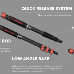 iFootage Cobra 3 Aluminum Flip lock Monopod CB3 A180F
