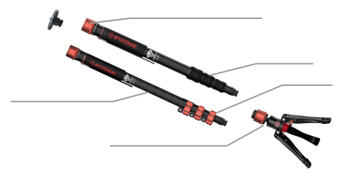 iFootage Cobra 3 Aluminum Flip lock Monopod CB3 A180F