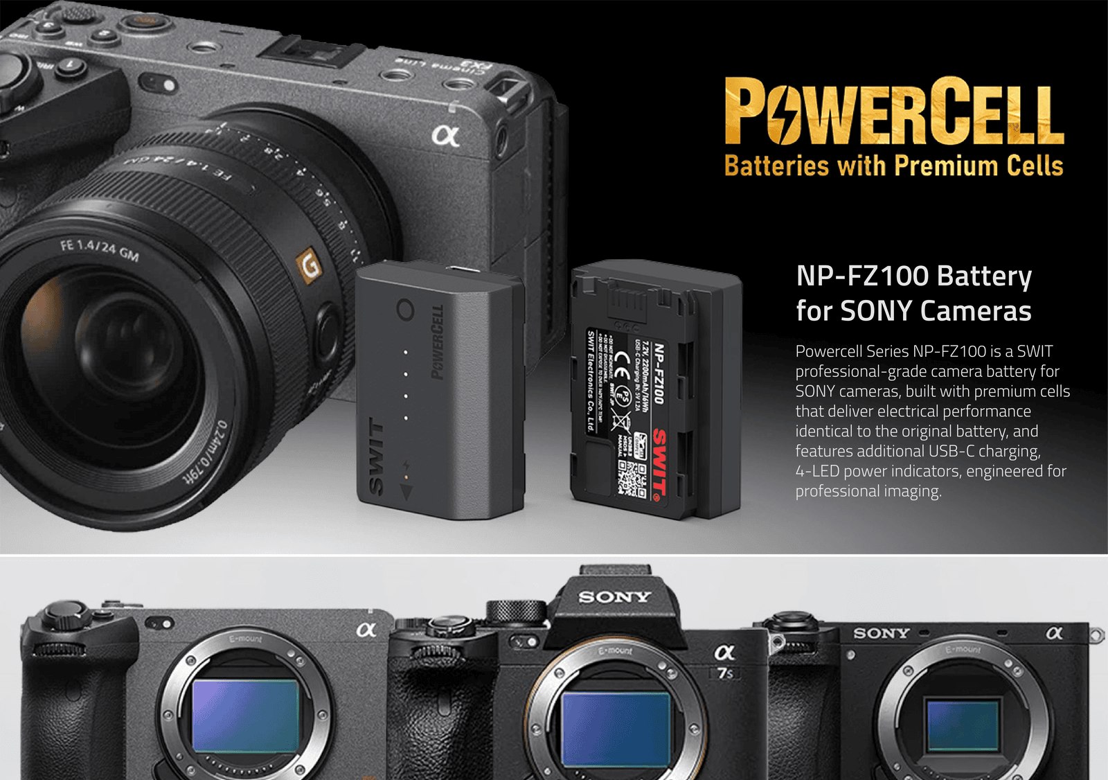 PowerCell NP-FZ100 | USB-C, kapacitou 16Wh, 