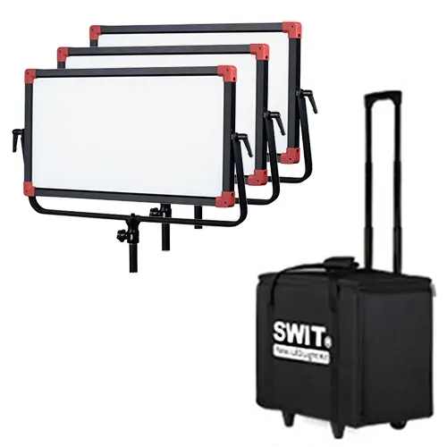 SWIT PL-E90D 3-kit so statívmi v transportnom kufri s DMX ovládaním.