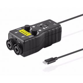 Saramonic SmartRig+ UC dvojkanálový XLR audio a gitarový adaptér pre USB-C zariadenia
